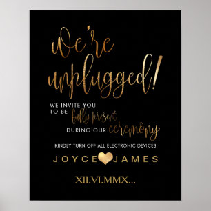 Poster PixDezines Faux Gold/do-it-yourself #CÉRÉMONIE NON