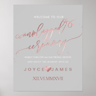 Poster PixDezines Faux Rose Gold/do-it-yourself #CÉRÉMONI