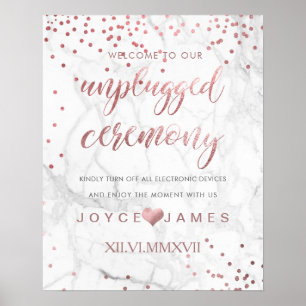 Poster PixDezines Faux Rose Gold/do-it-yourself #CÉRÉMONI