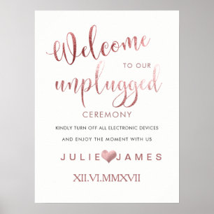 Poster PixDezines Faux Rose Gold/#UNPLUGGED