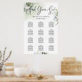 Poster PixDezines Greenery Calligraphie, Plan de table (Cuisine)