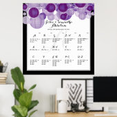 Poster PixDezines lanternes en papier mauve/carte de sièg (Bureau à domicile)