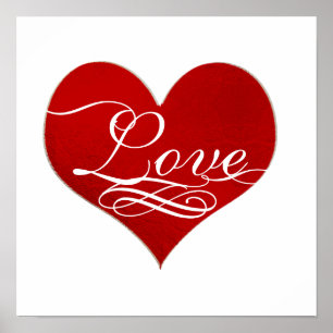 Poster PixDezines Love Red Heart