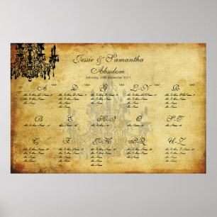 Poster PixDezines lustre vintage/plan de sièges/Alpha
