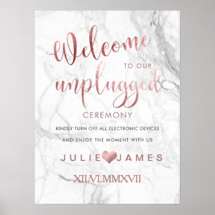 Poster PixDezines Marbre/Faux Rose Gold/#UNPLUGGED