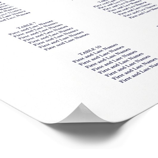 Poster PixDezines Marine Moderne Calligraphie, Seating Ch (Coin)