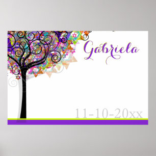 Poster PixDezines Mitzvah Arbre de vie Se connecter Burea