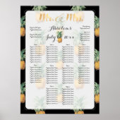Poster PixDezines Pineapples Seating Chart/do-it-yourself (Devant)