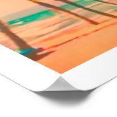 Poster PixDezines Plage Hawaïenne Vintage (Coin)