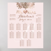 Poster PixDezines Rose Gold Chandelier/Coeur/do-it-yourse (Devant)