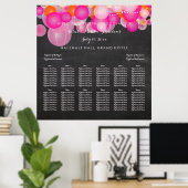 Poster PixDezines rose/orange/lanternes/tableau de sièges (Bureau à domicile)