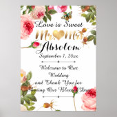 Poster PixDezines Roses Vintages / Réception (Devant)