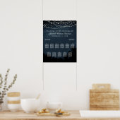 Poster PixDezines Stars+Light Strings Seating Chart (Cuisine)