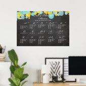 Poster PixDezines tableau+lanternes/plan de table (Bureau à domicile)