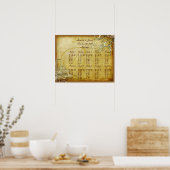 Poster PixDezines vintages tourbillons crème (Cuisine)