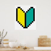 Poster Pixel 8 bits Wakaba / Mark Shoshinsha (Cuisine)