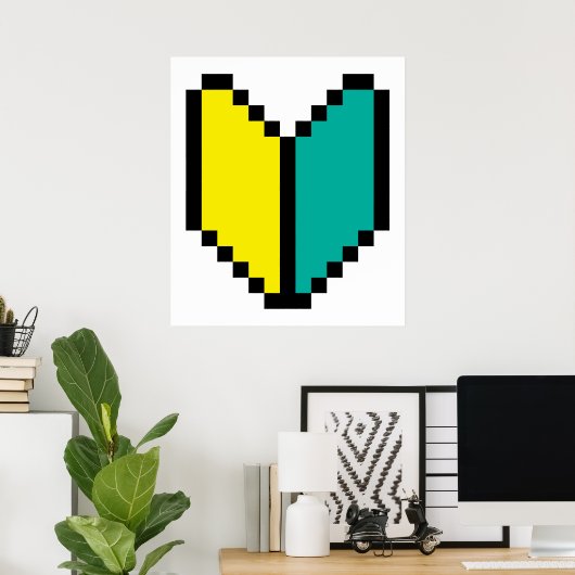 Poster Pixel 8 bits Wakaba / Mark Shoshinsha (Bureau à domicile)