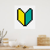 Poster Pixel 8 bits Wakaba / Mark Shoshinsha (Cuisine)