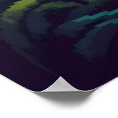 Poster Pixel anime fille dans une forêt dense (Coin)