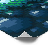 Poster Pixel art arrière - plan sans soudure. Situation a (Coin)