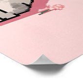 Poster Pixel Art Gris Ragdoll Chat aux yeux bleus (Coin)