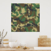 Poster Pixel Camouflage (Cuisine)