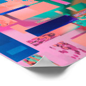 Poster Pixel d'artefact abstrait couleur (Coin)