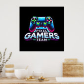 Poster Pixel Gamers Team - Next Gen Player (Cuisine)