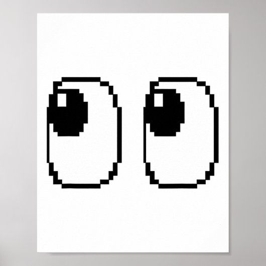 Poster Pixel Ghost Eyes Halloween Game Group Costume (Devant)