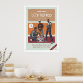 Poster Pixel hip hop des années 80 (Cuisine)