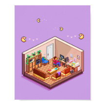 Pixel isométrique Pixel Art Jeu PC Room