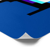 Poster Pixel Octopus Chef Drôle Cuisine & Fruits de mer D (Coin)