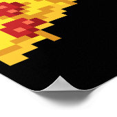 Poster Pixel Pizza 80s Jeu vidéo Retro 8-bit Halloween C (Coin)