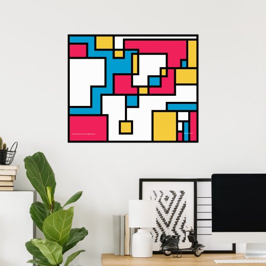 Poster Pixel-Plasticisme (Bureau à domicile)