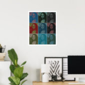 Poster Pixel popart : Mona Lisa de Da Vinci (La Gioconda) (Bureau à domicile)
