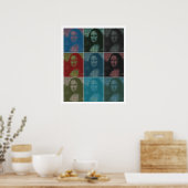 Poster Pixel popart : Mona Lisa de Da Vinci (La Gioconda) (Cuisine)