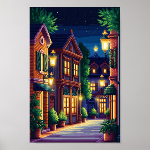 Poster Pixel Tranquillité : Do City Nights Whisper in War