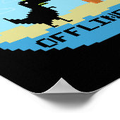 Poster Pixelated Dinosaur Vacation Tech Enthusiasts Coder (Coin)