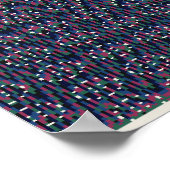 Poster  Pixelated Floral Pattern  (Coin)