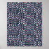 Poster Pixelated Floral Pattern  (Devant)