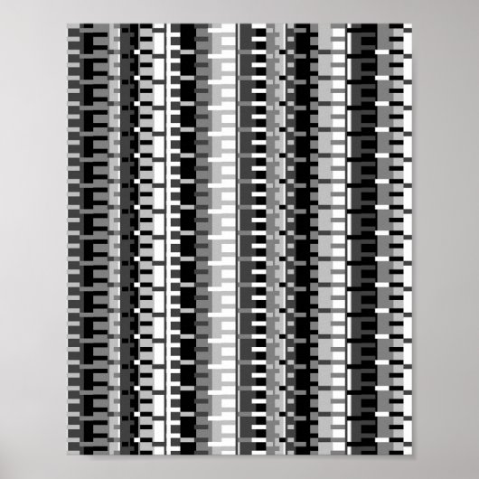 Poster Pixelated Mathematical Pattern  (Devant)