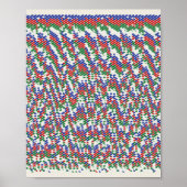 Poster Pixelated Mathematical Pattern  (Devant)