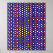 Poster Pixelated Mathematical Pattern  (Devant)