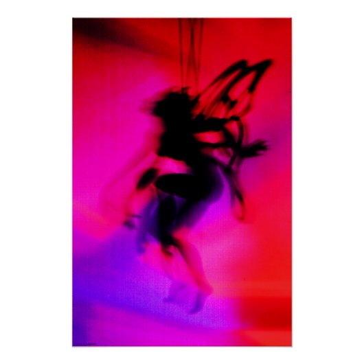 Poster Pixie dansant en rose (Devant)