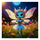 Poster Pixie Robot Ballerina Danser en Fleur sauvage (Devant)