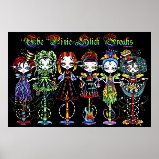 Poster Pixie Stick Freaks Rainbow Sideshow Circus Fairies (Devant)