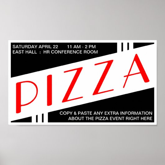 Poster pizza (Devant)