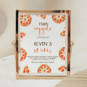 Poster Pizza 1er Anniversaire Fête Heure Capsule