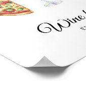Poster Pizza and Wine Bridal shower - Wine bar (Coin)
