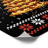 Poster Pizza Arbre de Noël moche Sweat de Noël Noël Noël (Coin)